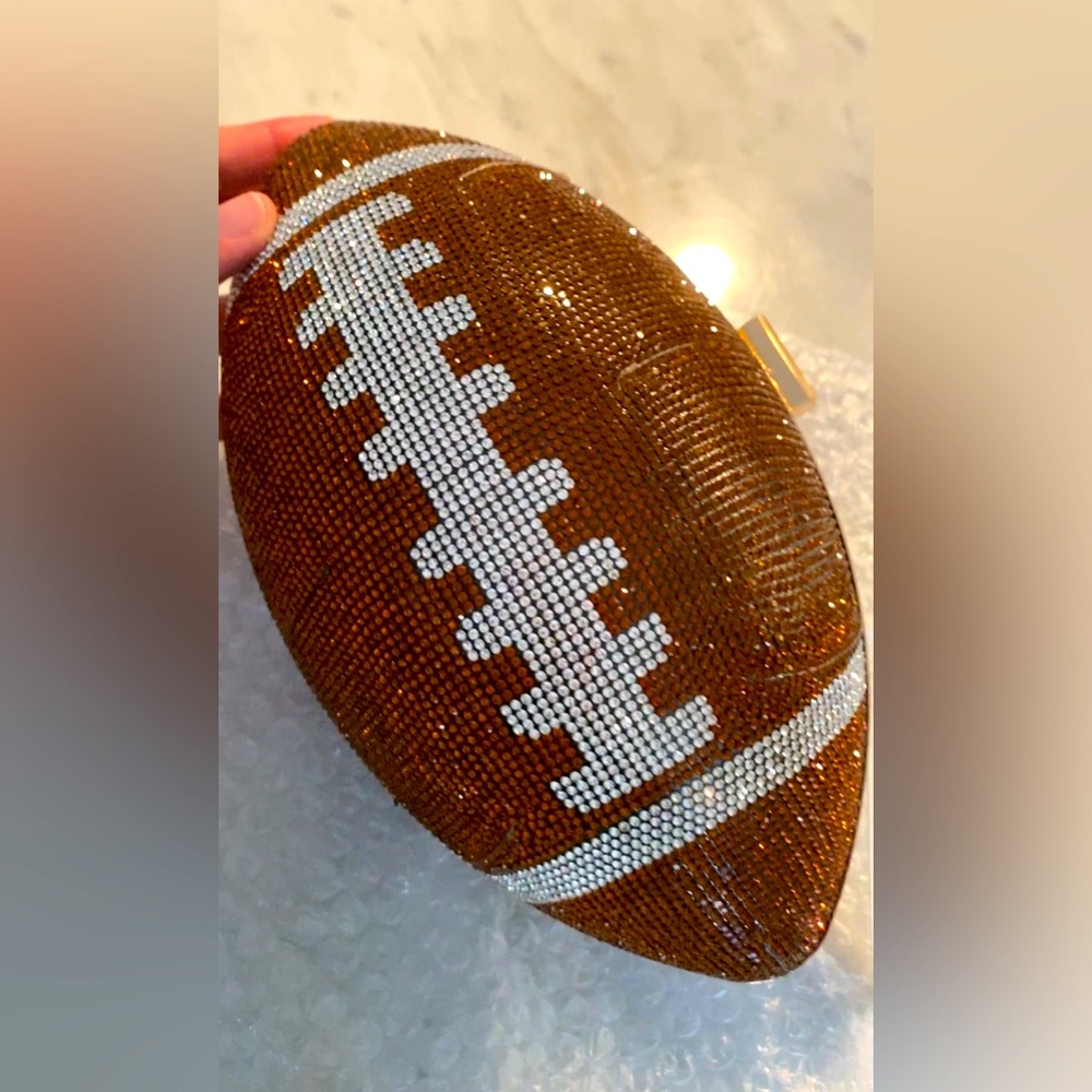 NWT Le Miel Rhinestone Football Crossbody/Clutch